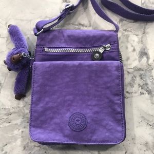 Kids purple Kipling shoulder bag with long strap